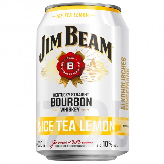 Jim Beam Bourbon Whiskey & Ice Tea Lemon 0,33L 3 Jim Beam Bourbon Whiskey & Ice Tea Lemon 0,33L