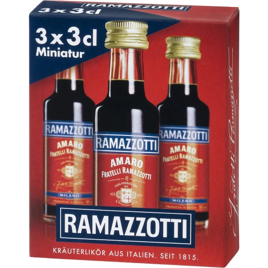 Ramazzotti Amaro Miniaturen 3ST 90ML 3 Ramazzotti Amaro Miniaturen 3ST 90ML